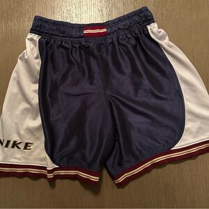 Nike Vintage 90’s Men's Blue and White Basketball Shorts